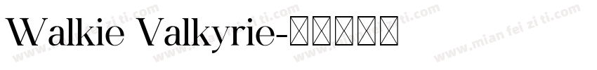 Walkie Valkyrie字体转换
